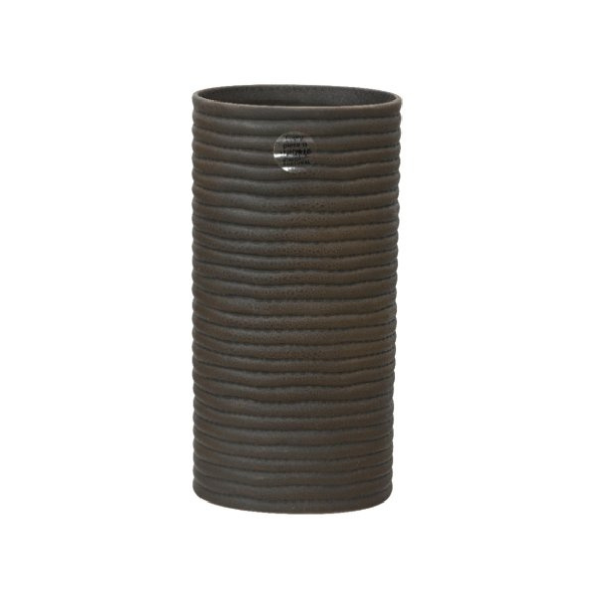 Black Glazed Cylindrical Vase