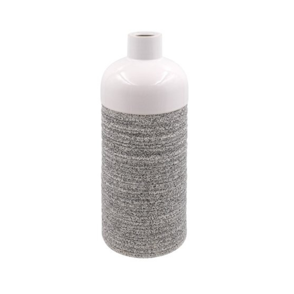 White & Grey Textured Vase