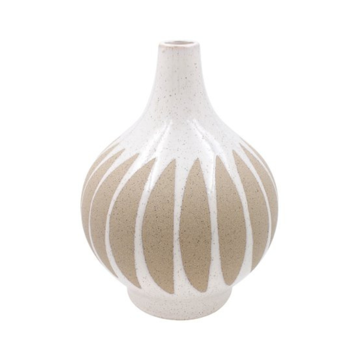 White & Beige Parasol Vase