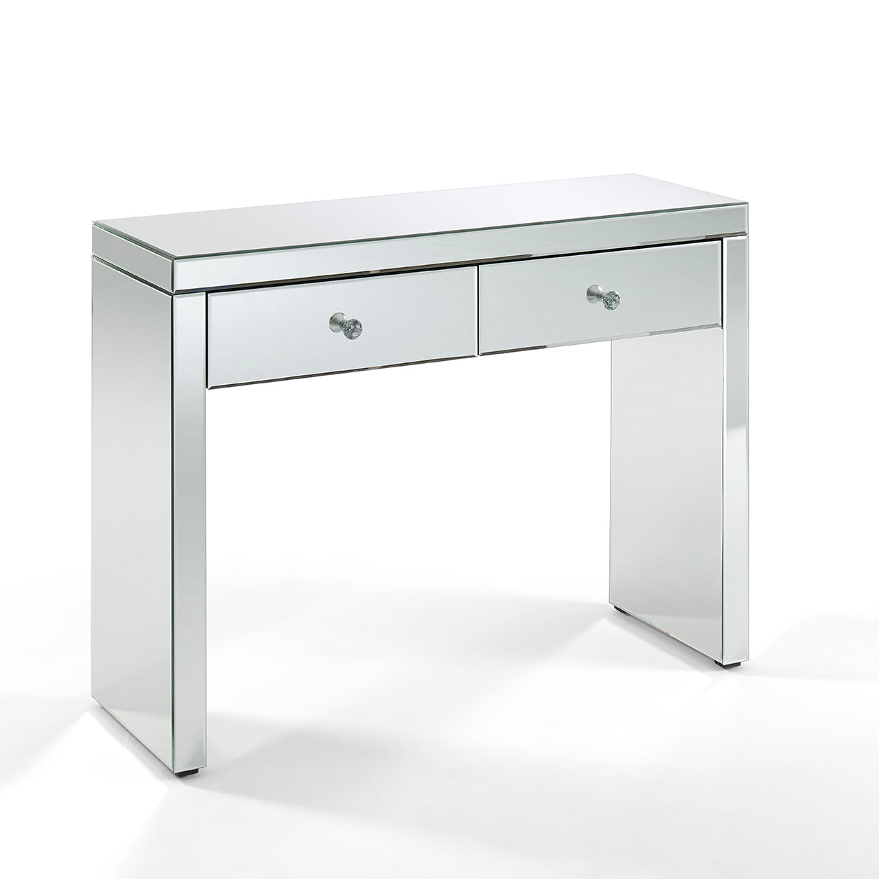 Hollywood Glass 2 Drawer Console Table