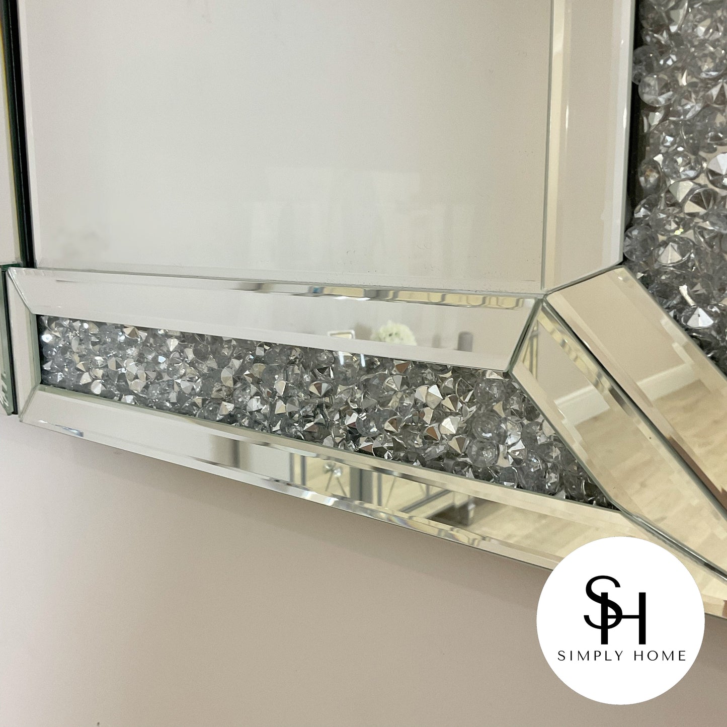 Diamond Crush 6 Panel Wall Mirror