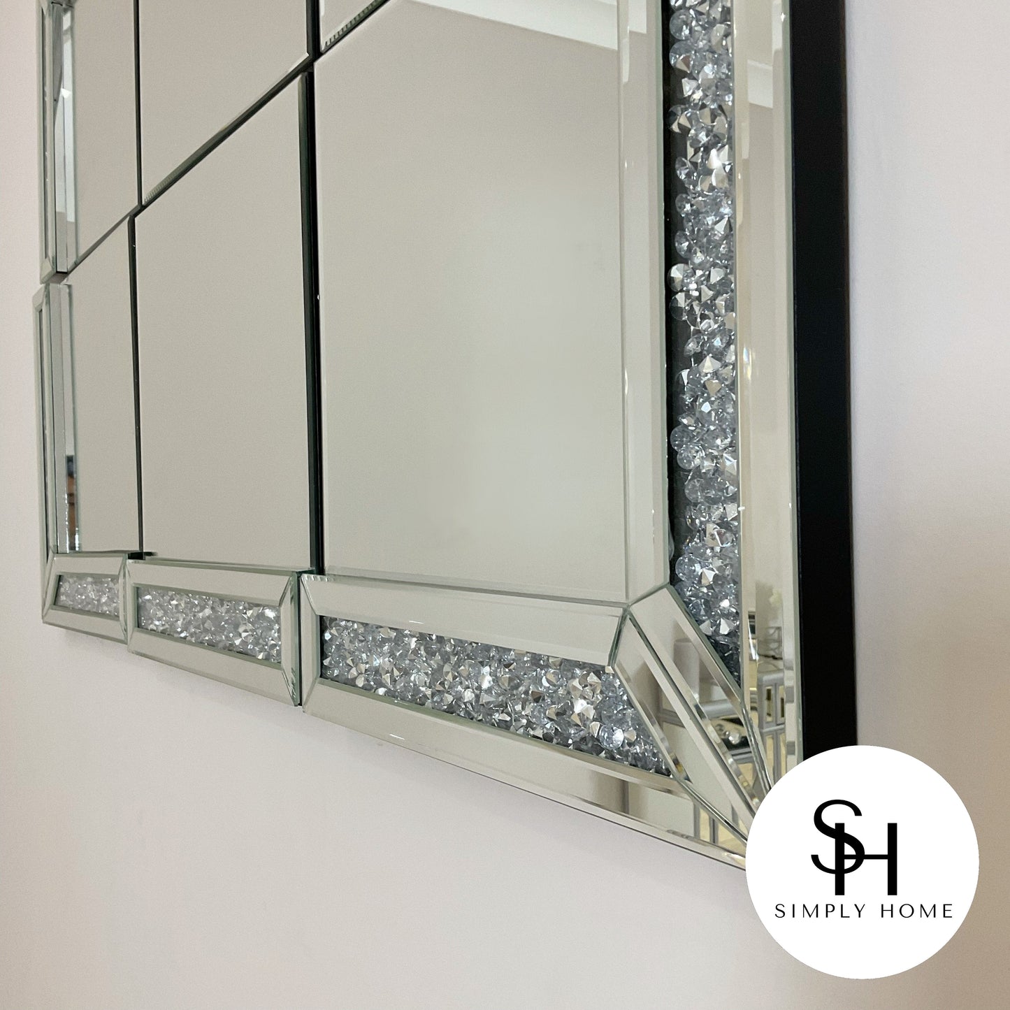 Diamond Crush 6 Panel Wall Mirror