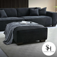 Dakota 4 seater with Chaise in Midnight Boucle