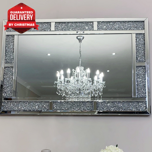 Diamond Crush Brick Wall Mirror