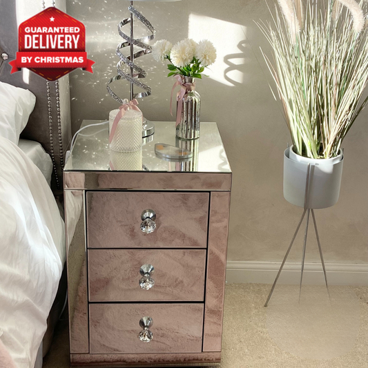 Classic Mirrored Bedside Table