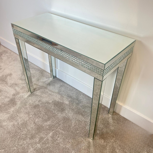 Classic Console Table with Diamond Detail