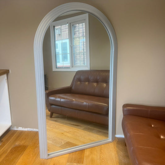 Stone Coloured Stepped Arch Full Length Mirror