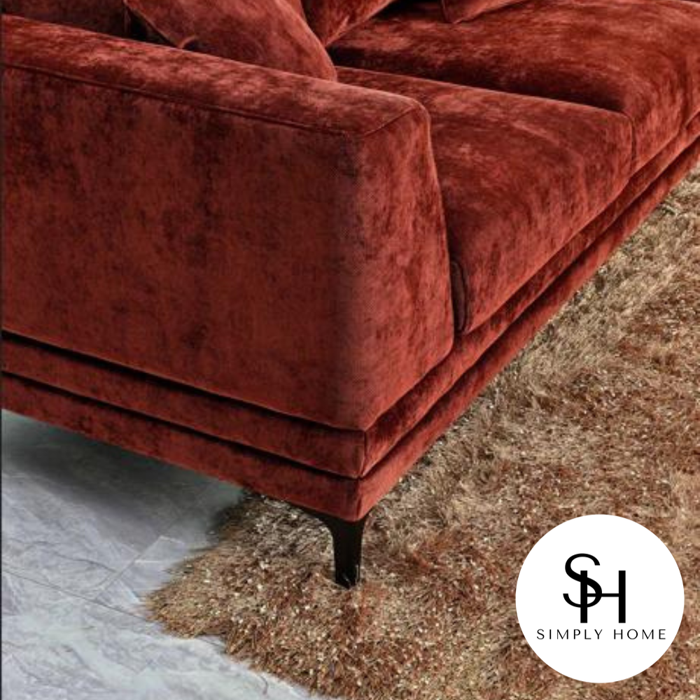 Lenox Sofa Range in Rust Velvet