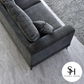 Lenox Sofa Range in Steel Velvet
