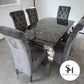 Riviera Black Marble Dining Table with Grey Sophia Chairs
