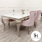 Pink Leonardo Velvet Dining Chairs