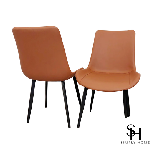 Tan Remus Leather Dining Chairs