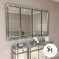 Large Diamond Crush 4 Panel Wall Mirror