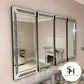 Large Diamond Crush 4 Panel Wall Mirror