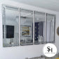 Large Diamond Crush 4 Panel Wall Mirror