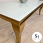Riviera Gold Glass Side Table (Multiple Table Top Option)