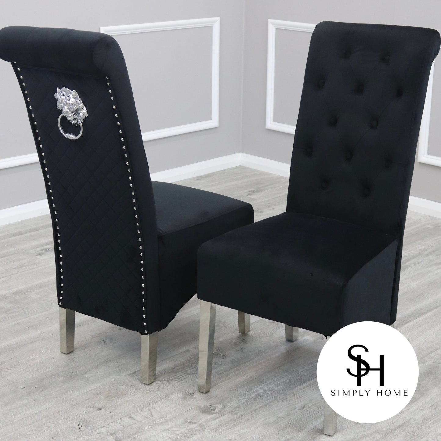 Black Sophia Velvet Dining Chairs