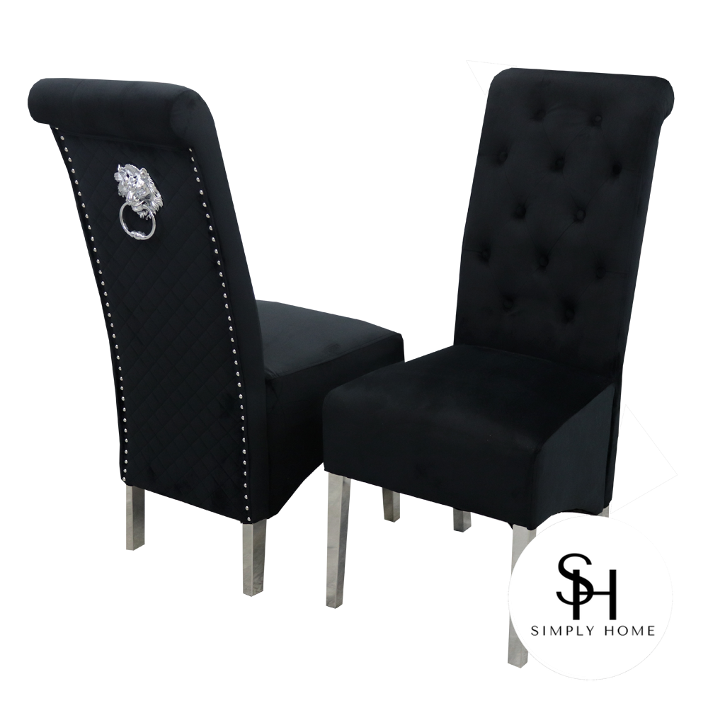 Black Sophia Velvet Dining Chairs