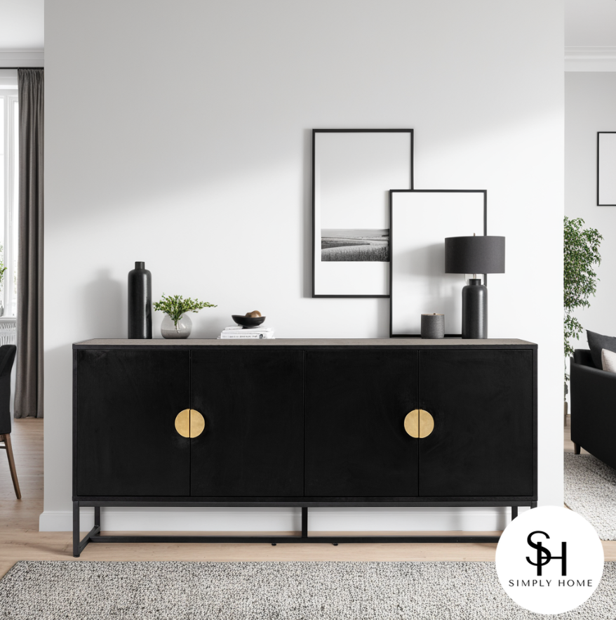 Santorini Black Sideboard