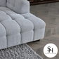 Tribeca Corner Group in Pearl Boucle Fabric