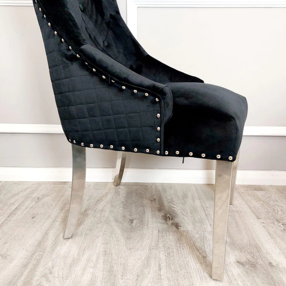 Black Leo Velvet Dining Chairs