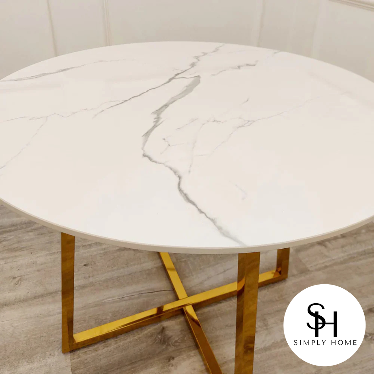 Julio Circular White Marble Dining table