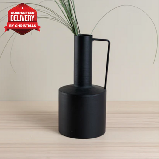 Black Metal Rhea Jug Vase