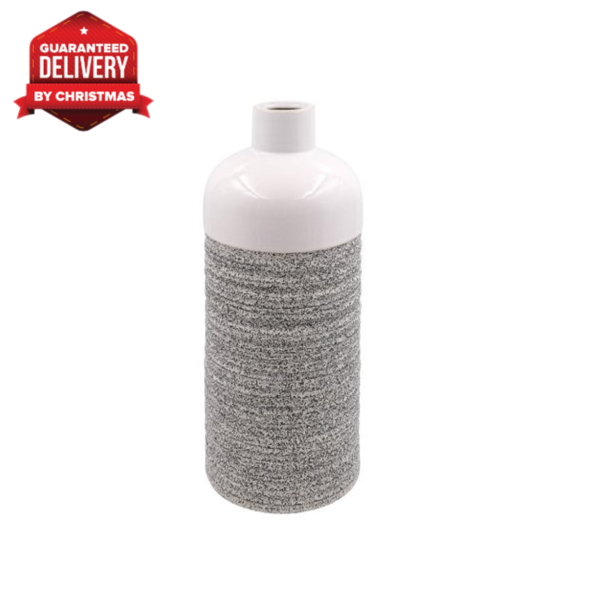 White & Grey Textured Vase