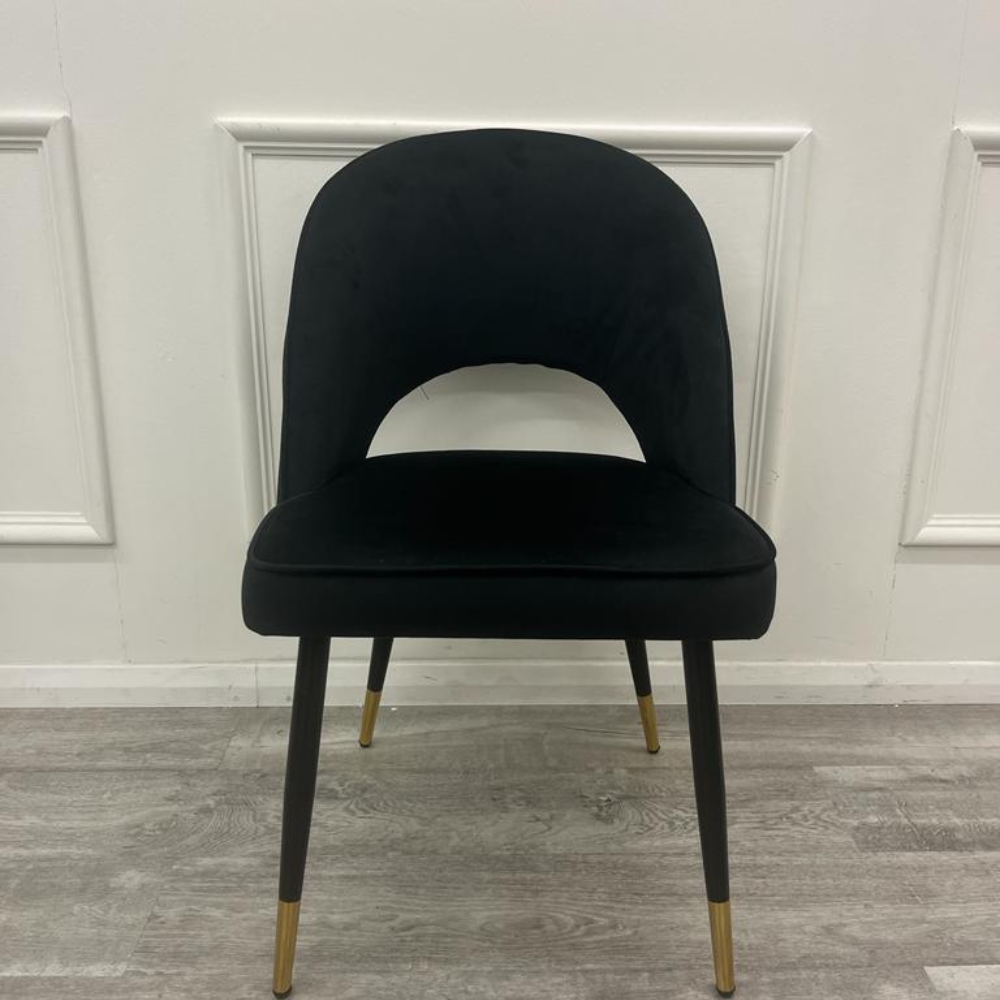 Black Adrianna Velvet Dining Chairs
