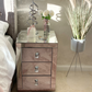 Classic Mirrored Bedside Tables x2